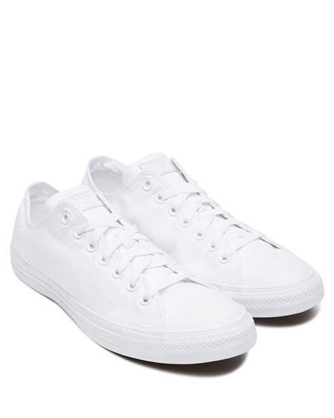 Converse Womens Chuck Taylor All Star Lo Shoe - White Monochrome ...