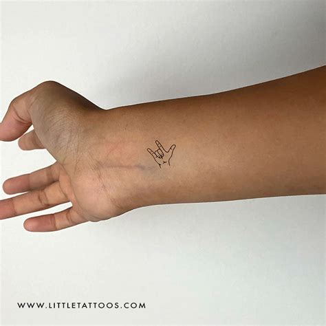 ILY Sign Temporary Tattoo - Set of 3 – Little Tattoos