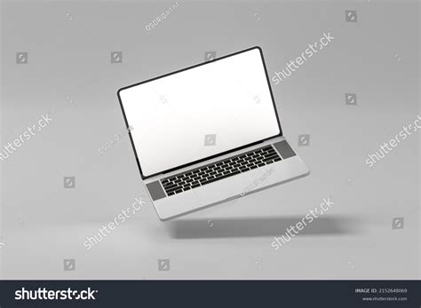 Laptop Mockup Isolated On White Background Stock Illustration ...