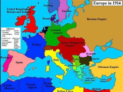 Europe 1914 Political Map - Draw A Topographic Map