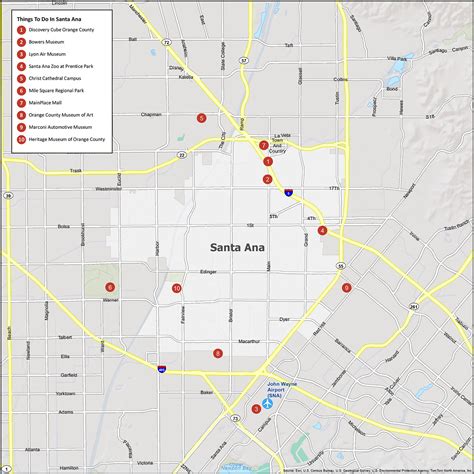 Santa Ana Map, California - GIS Geography