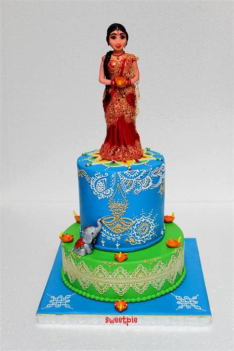 Diwali cake - Decorated Cake by sweetpiemy - CakesDecor