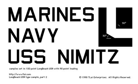 Navy Lettering