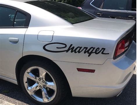 x2 Dodge Charger RT back side fender vinyl decals Hemi mopar Graphics ...