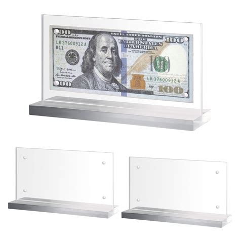 Buy Acrylic Dollar Bill Display Frame: Dollar Bill Holder 2 Pack ...