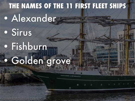 11 Ships Of The First Fleet