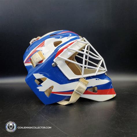 Featuring:Bob Essensa Game Worn Goalie Mask Gee Harrison Winnipeg Jets ...