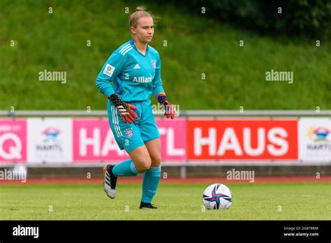 Aschheim, Germany. 17th July, 2021. Veronika Probst (1 FC Bayern Munich II) during the friendly ...