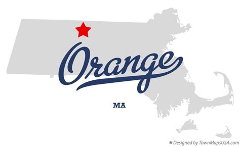 Map of Orange, MA, Massachusetts