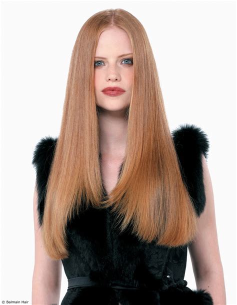 Luxurious sleek long hairstyle with extensions for fullness