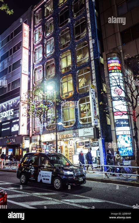 Tokyo, Japan - January 08, 2020: Japanese Cars and Taxi on the ...