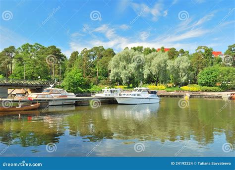 Kotka, Finland. Harbor stock photo. Image of sunny, attractions - 24192224