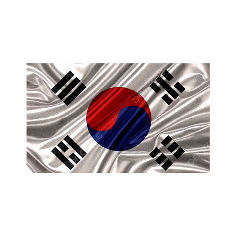 Gambar Korea Selatan Flag Ilustrasi Vektor Melambaikan Katun, Bendera ...