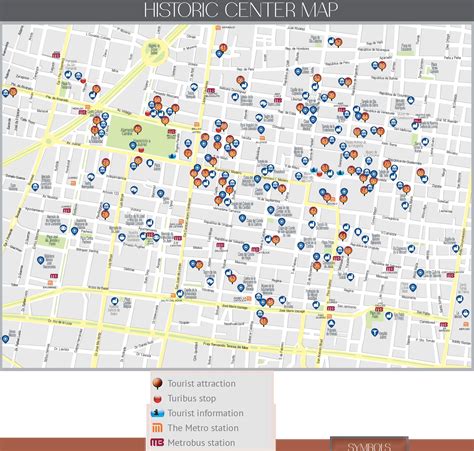 Mexico City historic center map