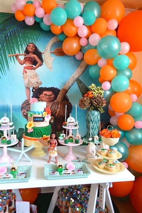 Chic Moana Birthday Party | Kara's Party Ideas | Moana birthday party theme, Moana birthday ...