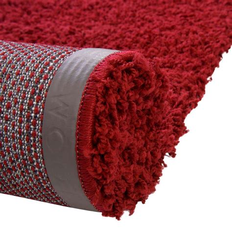 Cherry Red 8' x 10' Solid Shag Rug | eSaleRugs