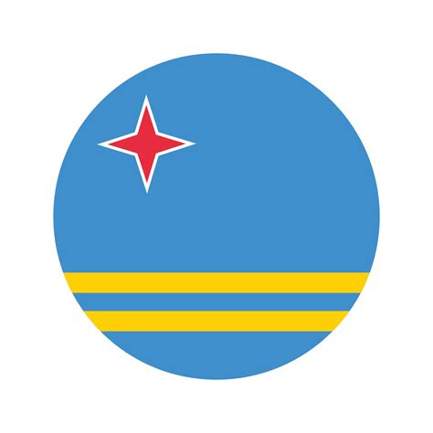 National flag of Aruba. Aruba Flag. Aruba Round flag. 43229657 Vector ...