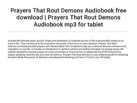 Prayers That Rout Demons Audiobook free download | Prayers That Rout