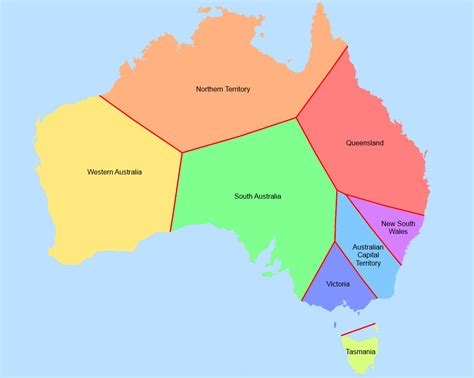 Australian states and territories, if land belonged to the closest capital city : r/australia