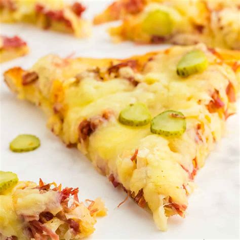 Reuben Pizza (Perfect For St. Patrick's Day Leftovers) - Cheerful Cook