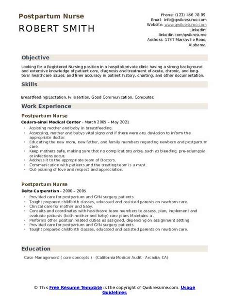 mother baby nurse resume - Merna Tanner