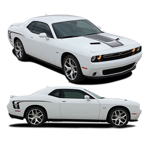 2008-2019 Dodge Challenger Decals CUDA STROBE COMBO Stripes Rear ...