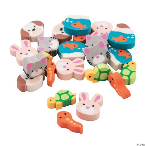 Mini Pet Erasers | Oriental Trading