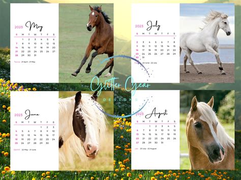 2023 Printable Horse Calendar Beautiful Horse for Calendar - Etsy