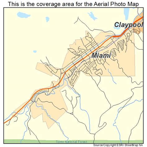 Aerial Photography Map of Miami, AZ Arizona