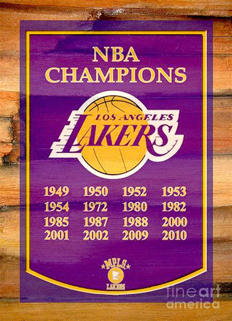 Los Angeles Lakers Banner Digital Art by Steven Parker - Fine Art America