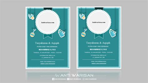 Detail Mentahan Undangan Aqiqah Koleksi Nomer 28