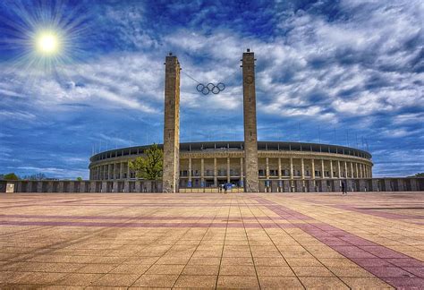 sky, architecture, clouds, berlin olympic stadium, hdr, building | Pikist