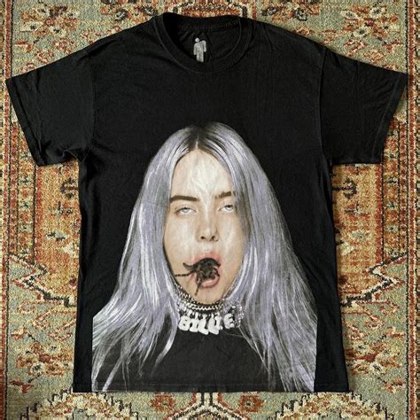 Billie Eilish merch tshirt size: M overall length:... - Depop