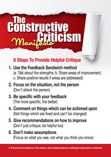 The Constructive Criticism Manifesto [Manifesto] - Personal Excellence