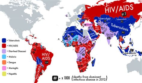 This map shows which is the deadliest infectious disease where you live ...