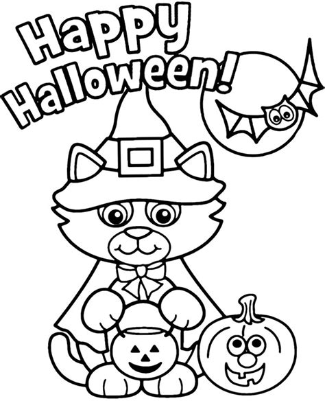 Happy Halloween Coloring Pages To Print | Hakume Colors