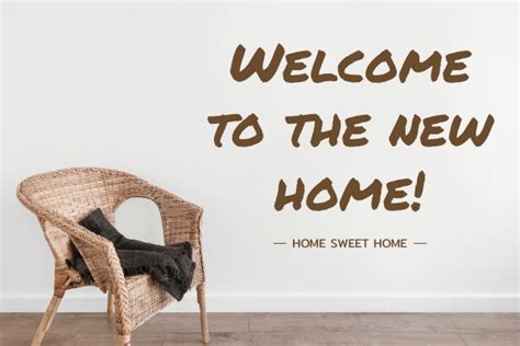 Welcome Home Greeting Card | Greeting Card Template