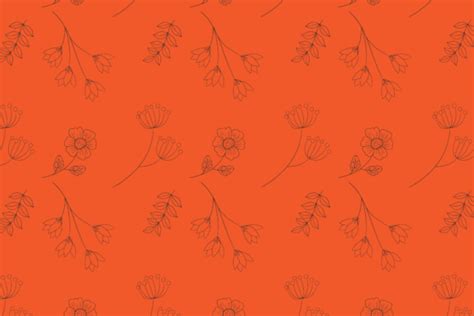 Floral Orange Background Art Pattern Graphic by geometricspacestudio ...