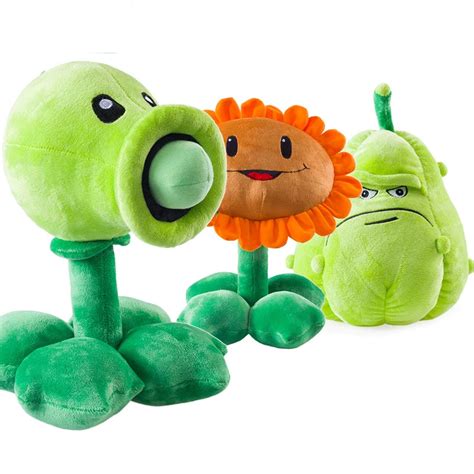 3pcs/lot Plants vs Zombies Pea Shooter Sunflower Squash Stuffed Plush Toys Games PVZ Soft Plush ...