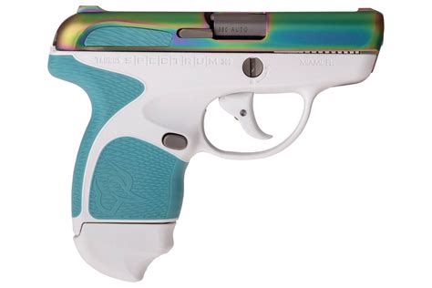 Taurus Spectrum .380 Auto White Pistol with Blue Grips and Prizm Slide | Sportsman's Outdoor ...