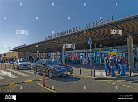 Exterior of Paphos Airport departures in west Cyprus Stock Photo - Alamy