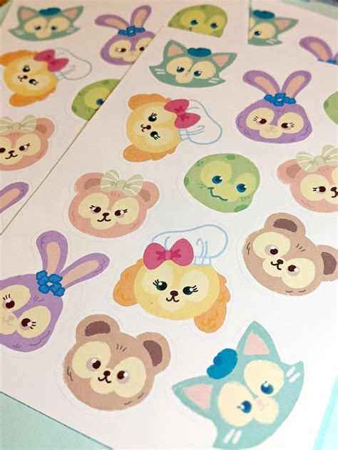 Disney Duffy Bear & Friends Sticker Sheet - Etsy