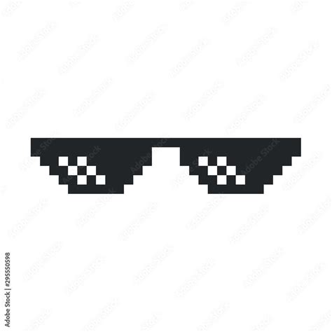 8bit Sunglasses. Funny Thug Life Meme Graphic Element. - Vector Stock Vector | Adobe Stock