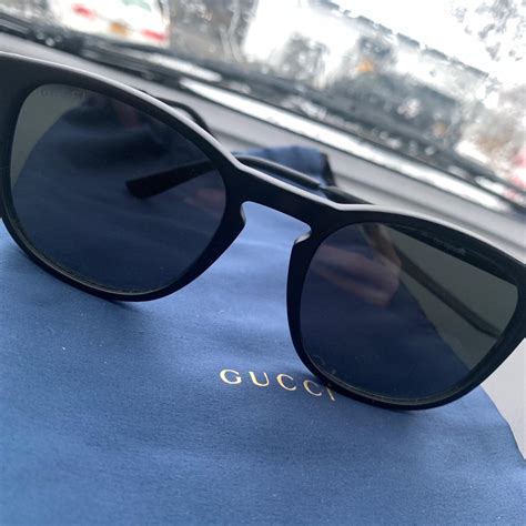 Gucci Men's Black Sunglasses | Depop