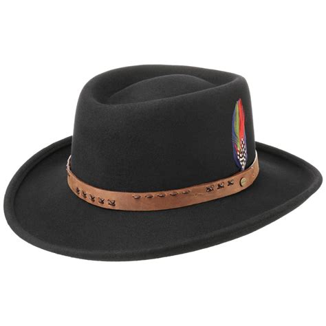 Gambler Hat Wool Felt Black - Stetson Reference : 10706 | Chapellerie ...