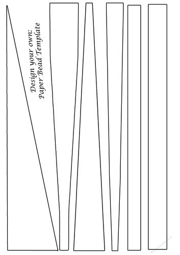 Design-it-Yourself Paper Bead Template Varied Bead Shapes Colour-In ...