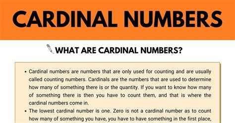 Cardinal Vs Ordinal Numbers