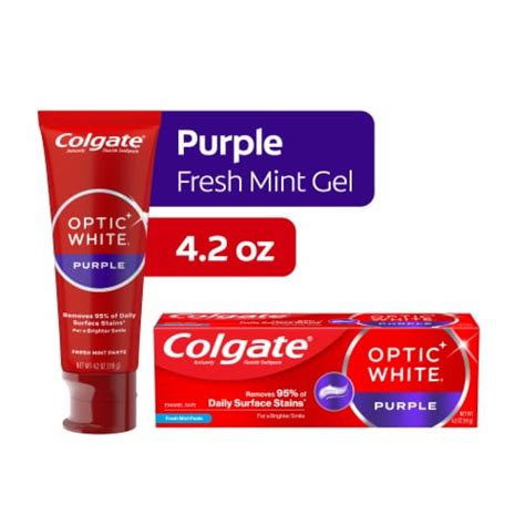 Colgate Optic White Purple Whitening Toothpaste, 4.2 oz - Kroger