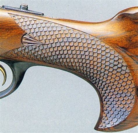 wood gun stock carving patterns | Skip-line checkering, an unfortunate 1950's fashion ...