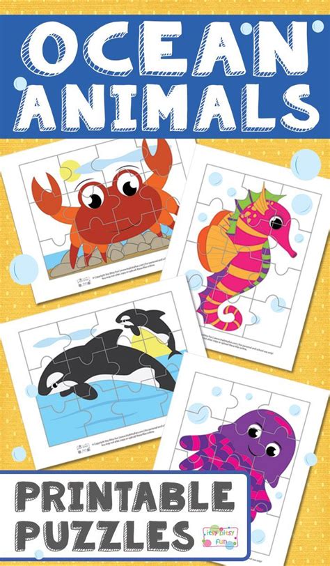 Engage Kids with Ocean Animals Printable Puzzles